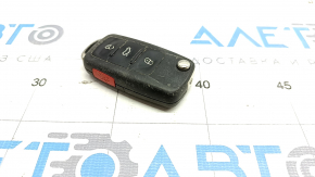 Key VW Passat b8 16-19 USA 4 buttons, folding, no emblem, worn, scratches