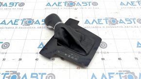 Gear knob with shifter cover VW Passat b8 16-19 16- USA leather black, glossy cover, type 1, scuffs, scratches