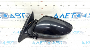 Side mirror left VW Passat b8 16-19 USA 10+2 pins, turn signal, BSM, heated, black, broken lining mount, sand