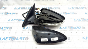 Side mirror left VW Passat b8 16-19 USA 10+2 pins, turn signal, BSM, heated, black, broken lining mount, sand