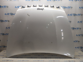 Jeep Cherokee KL 14-18 aluminum hood, white PW7, Trailhawk, worn