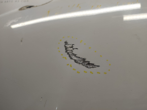 Jeep Cherokee KL 14-18 aluminum hood, white PW7, Trailhawk, worn