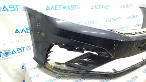 Bare front bumper VW Passat b8 16-19 USA R-Line, black, broken fasteners, scratches