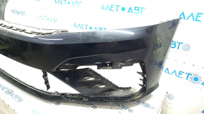Bare front bumper VW Passat b8 16-19 USA R-Line, black, broken fasteners, scratches