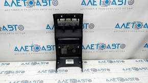 Rear center console trim Ford Edge 15-18 black, under socket and cigarette lighter, scratches, cracked fastener