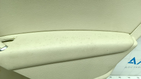 Door trim card rear right VW Passat b8 16-19 USA beige with beige insert leather, armrest leather, molding graphite, scratches, tear, needs cleaning