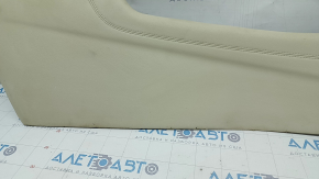 Center console trim side right Lincoln MKC 15 - beige leather, missing trim, chemically treated, broken crepe