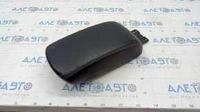 Armrest Jeep Compass 17 - leather, black, brown and white stitching, chemically treated