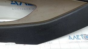 Center console trim side left Lincoln MKZ 13-16 leather black + brown, scratches
