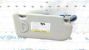 Left visor Nissan Rogue Sport 17-19 without sunroof with backlight, gray, without hook, needs cleaning, tears