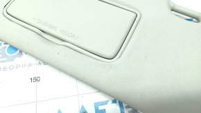 Left visor Nissan Rogue Sport 17-19 without sunroof with backlight, gray, without hook, needs cleaning, tears