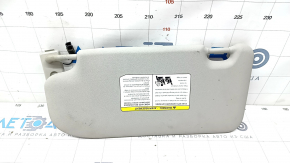 Right visor Nissan Rogue Sport 17-19 without sunroof with backlight, gray, without hook, for cleaning