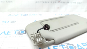 Right visor Nissan Rogue Sport 17-19 without sunroof with backlight, gray, without hook, for cleaning