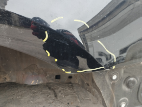 Quarter wing rear left VW Passat b8 16-19 USA on the body, black, bumps, dented