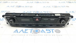 Hyundai Sonata 15-17 clock panel with radio control, scratches, chrome peeling