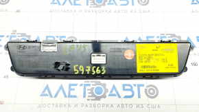 Hyundai Sonata 15-17 clock panel with radio control, scratches, chrome peeling