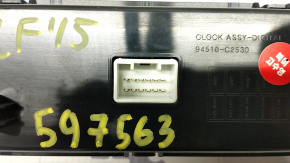 Hyundai Sonata 15-17 clock panel with radio control, scratches, chrome peeling