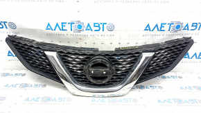 Grill grill Nissan Rogue Sport 17-19 without emblem, without camera, sand