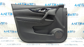 Door trim card front left Nissan Rogue Sport 17-19 black, insert black gloss, scratches