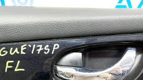 Door trim card front left Nissan Rogue Sport 17-19 black, insert black gloss, scratches