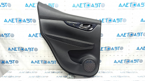 Door trim card rear left Nissan Rogue Sport 17-19 black, insert black gloss