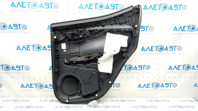 Door trim card rear left Nissan Rogue Sport 17-19 black, insert black gloss