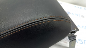 Armrest Jeep Cherokee KL 14-18 leather, black, brown stitching