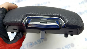 Armrest of the central console Kia Sorento 14-15 rest, leather, black, peeling chrome