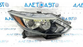 Headlight assembly front right Nissan Rogue Sport 17-19 halogen, with fasteners, sand