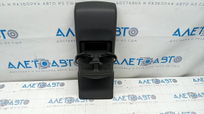 Rear center console trim Toyota Prius V 12-17 dark gray, with cup holders, scratches
