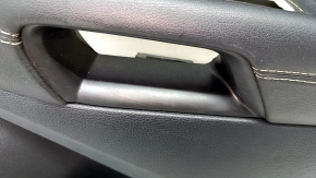 Door trim card rear right Ford Edge 19-23 black Titanium, insert and armrest black leather, white stitching, scratches