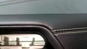 Door trim card rear right Ford Edge 19-23 black Titanium, insert and armrest black leather, white stitching, scratches