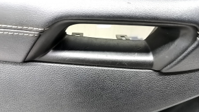 Door trim card front left Ford Edge 19-23 black Titanium, insert and armrest black leather, white stitching, for Bang & Olufsen music, for seat memory, scratches, broken fastening of the cap