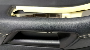 Door trim card front left Ford Edge 19-23 black Titanium, insert and armrest black leather, white stitching, for Bang & Olufsen music, for seat memory, scratches, broken fastening of the cap