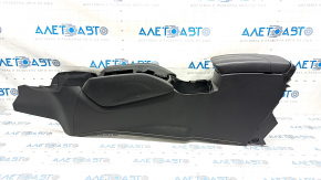 Console center armrest and cup holders Nissan Rogue Sport 17- leather black, scratches