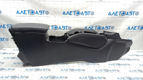 Console center armrest and cup holders Nissan Rogue Sport 17- leather black, scratches