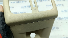 Center console trim rear Lexus ES300h ES350 13-18 beige, 2 parts, scratches