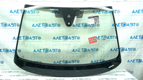 Windshield Audi A4 B9 17 - under camera and rain sensor, scratches, camera mount broken