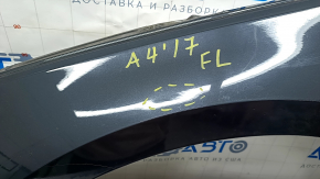 Front left wing Audi A4 B9 17-19 with bracket, graphite LX7L, dented