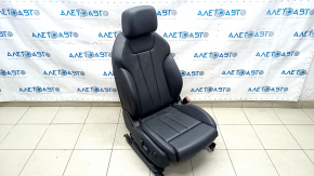 Passenger seat Audi A4 B9 17-19 with airbag, electric, heated, leather, black, dry-cleanable
