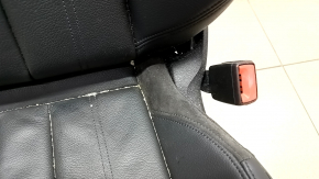 Passenger seat Audi A4 B9 17-19 with airbag, electric, heated, leather, black, dry-cleanable