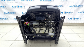 Passenger seat Audi A4 B9 17-19 with airbag, electric, heated, leather, black, dry-cleanable