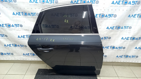 Door assembly rear right Audi A4 B9 17-19 graphite LX7L, keyless, bumpers