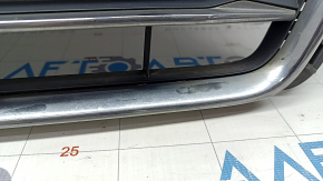 Radiator grille assembly Audi A4 B9 17-19 with emblem, for parking sensors, light chrome, sand