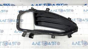 Front bumper grille right Ford Edge 19- under fog lights with chrome molding, sand
