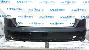 Bare rear bumper Audi A4 B9 18- S-Line for 4 parking sensors, with central mount, graphite, scratches, broken mount