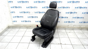 Driver's seat Ford Edge 15- without airbag, electric, heating, ventilation, leather black, Titanium, cracks, scratches