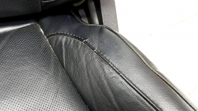 Driver's seat Ford Edge 15- without airbag, electric, heating, ventilation, leather black, Titanium, cracks, scratches