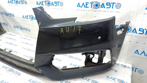 Bare front bumper Audi A4 B9 17-19 S-Line graphite, without washers, for 4 parking sensors, parking sensor mounts are broken