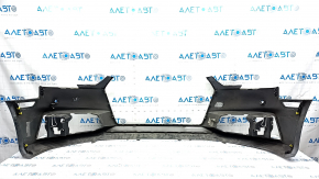 Bare front bumper Audi A4 B9 17-19 S-Line graphite, without washers, for 4 parking sensors, parking sensor mounts are broken